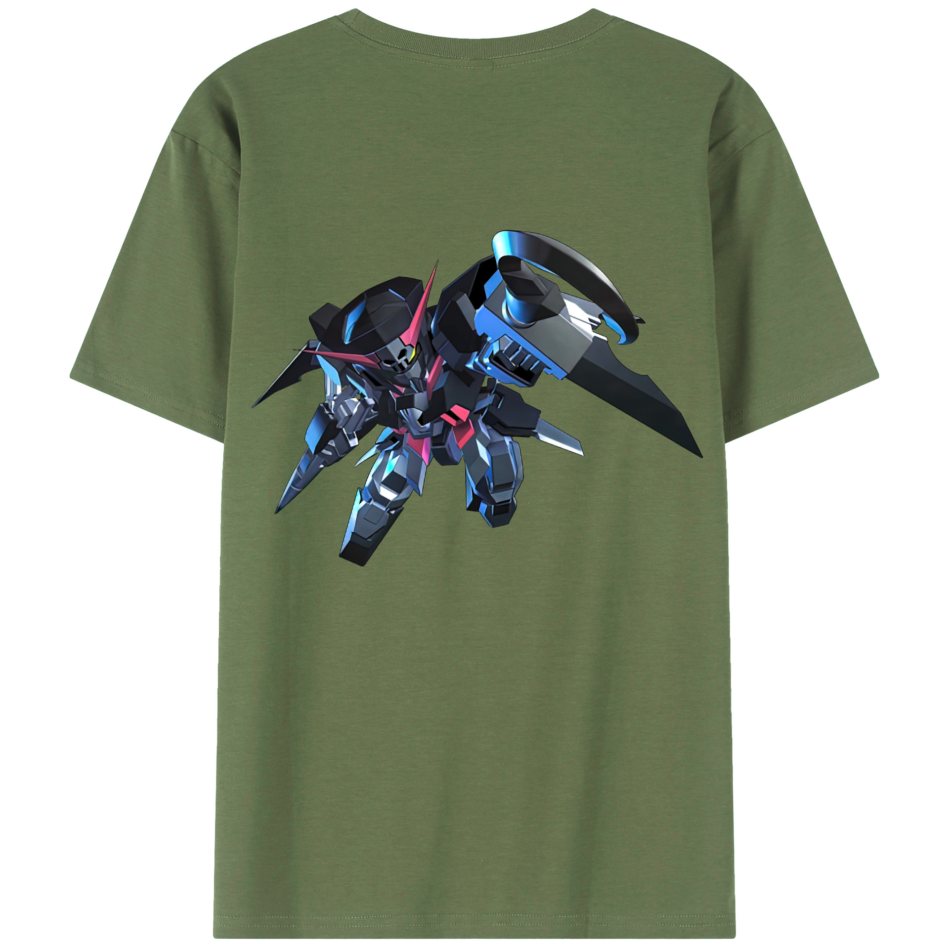 （画像用） 機動戦士ガンダム Mobile Suit Gundam 綿100％ メンズ半袖Tシャツ（バックプリント） 通気性